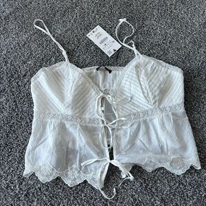 Zara Lace Embroidered Top